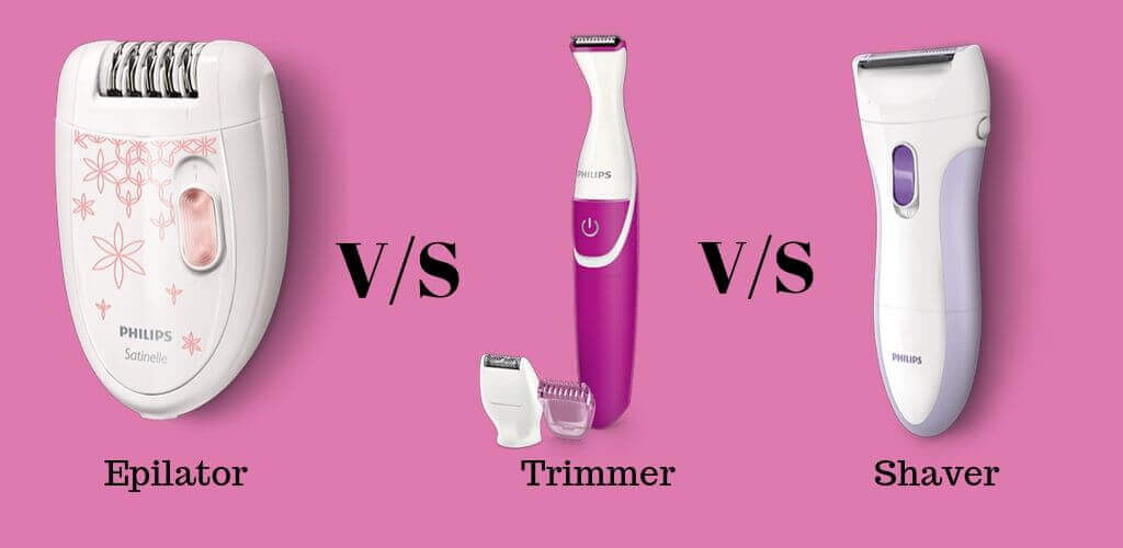 Differences between epilator and trimmer and shaver