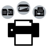Printer with multi functionality like copy and scan