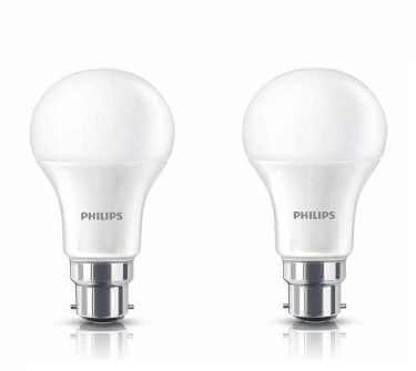 Philips 9-Watts B22 LED Warm White(Golden Yellow) LED Bulb, Pack of 2