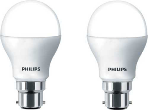 Philips Base B22 4-Watt LED Bulb (Warm White and Pack of 2) 
